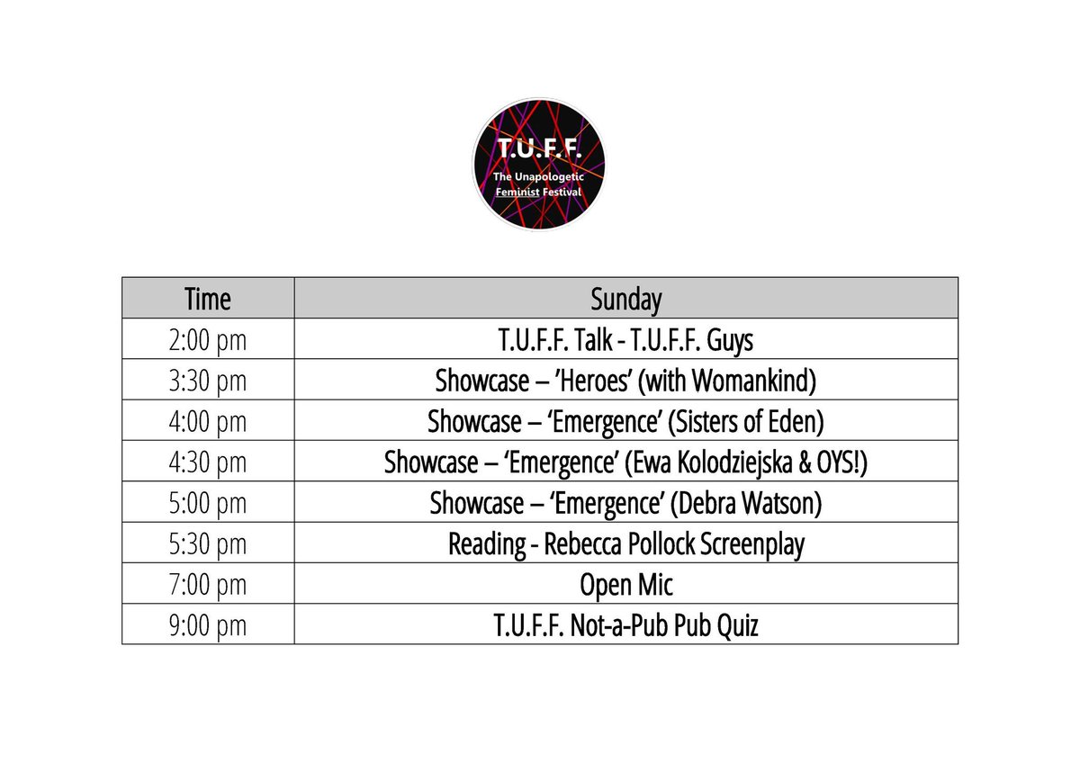 oldsoletheatre's tweet photo. After a remarkably stacked day yesterday #TUFF opens today at 2pm | T.U.F.F. Guys with @TheatreKin, @Flippant_Homo &amp; @MattMaltby https://t.co/Vx04MsTwD5