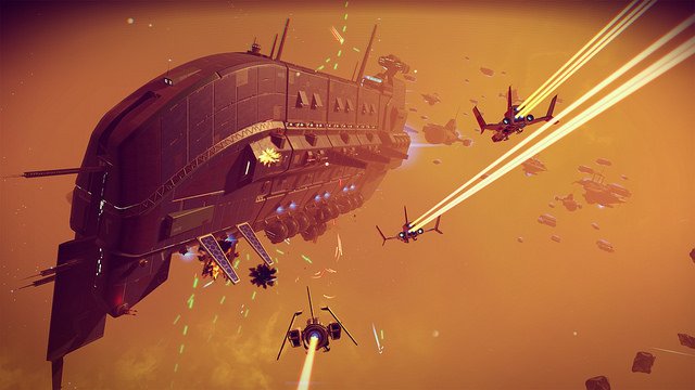 PlayStationEU's tweet photo. No Man’s Sky update adds base building, new game modes and freighters. Full details here: https://t.co/CKmtElOFQr https://t.co/uBMqKp2LsZ