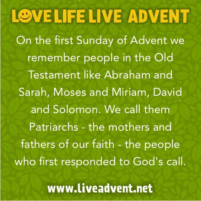 LiveAdvent's tweet image. Today is the first Sunday of Advent
We light the first candle to remember the patriarchs,
our mothers &amp;amp; fathers in faith