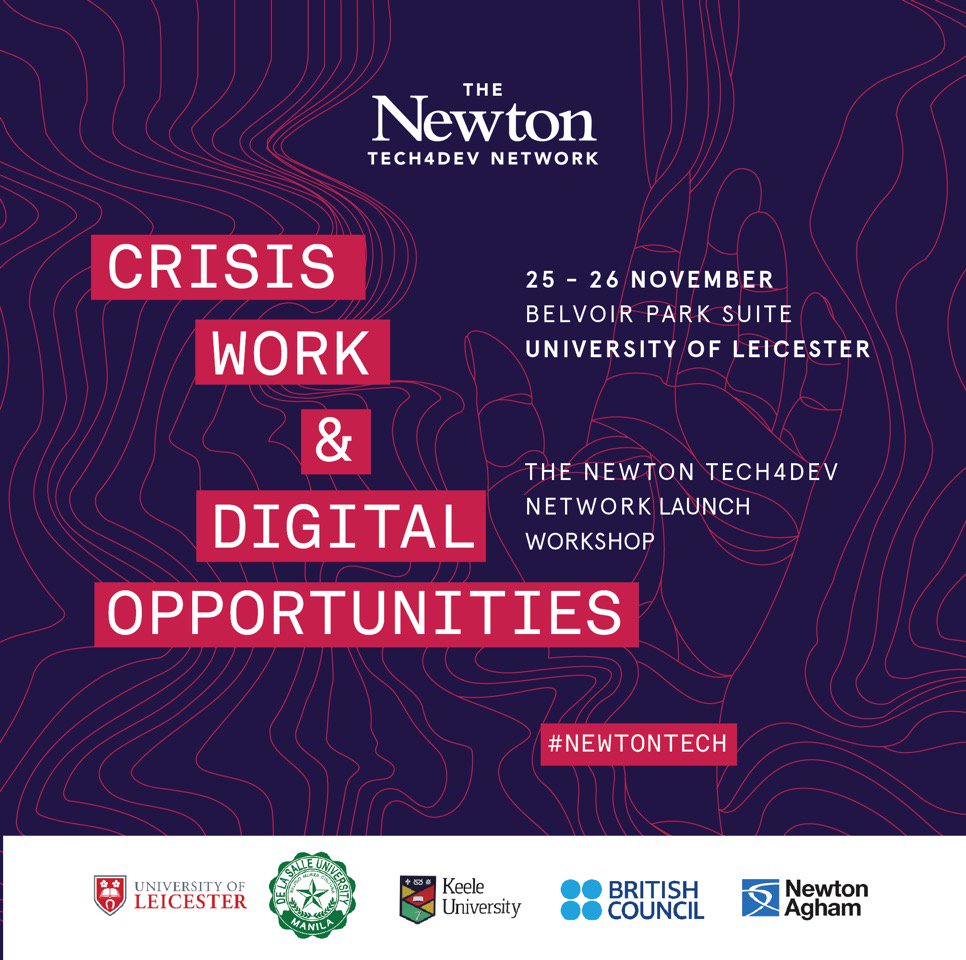 phBritish's tweet photo. Follow the #newtontech hashtag for updates on the launch of the Newton Tech4Dev Network! @uniofleicester @NewtonFund #tech4dev https://t.co/0IqDTZguj7