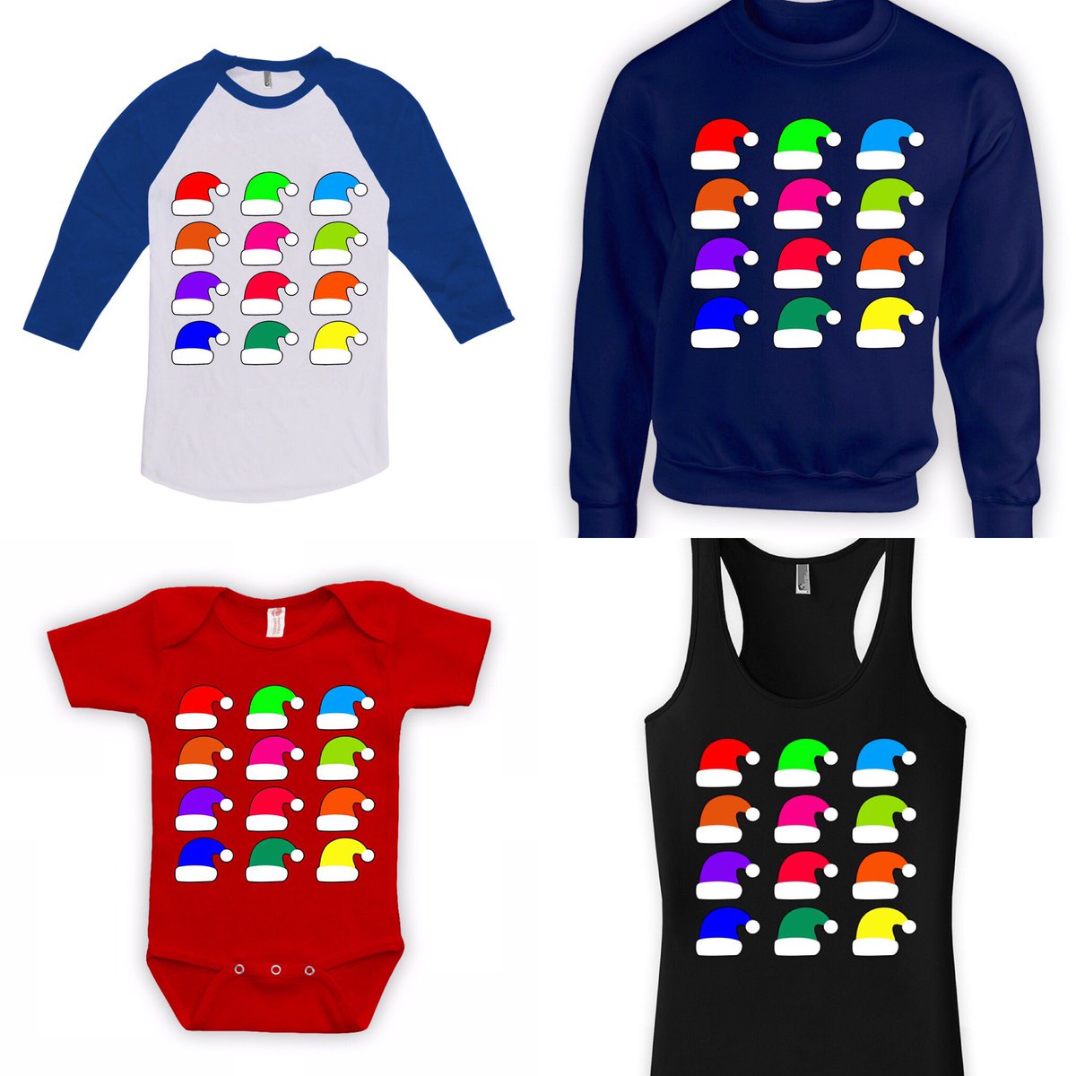 Santa Hat shirts! LINK IN BIO! #tshirt #tshirts #sweaters #hoodies #crewneck #mens #womens #babies #tanktops #graphictees #christmas