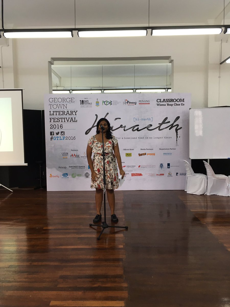 thedailyseni's tweet photo. Melizarani T. Selva opens Will Beale's launch for his new spoken word album! #GTLF2016 https://t.co/I7p5fFXf0E
