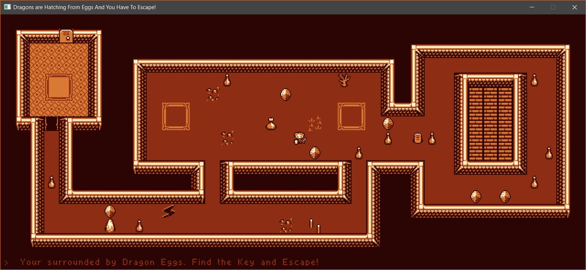 pdgamejam's tweet photo. Work in progress by Robin 'Dragons are Hatching from Eggs and you have to escape!' #PDGameJam #GameJam https://t.co/fDeKEF2Tnl