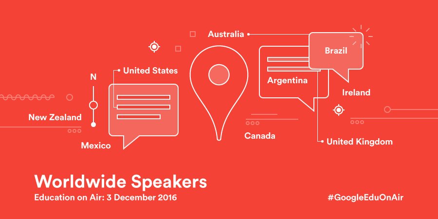 Want access to the best tips of the trade from speakers all over the 🌎? Register for #GoogleEduOnAir today: goo.gl/t7FTTp