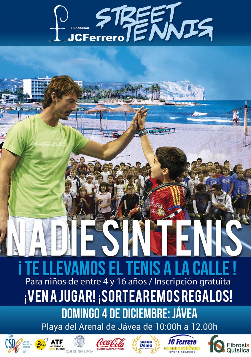 StreetTenis's tweet photo. Próximo domingo día 4 en la Playa @ArenalXabia diversión garantizada para todos con @tenisferrer y @FundJCFerrero https://t.co/PvAH8dv1yN