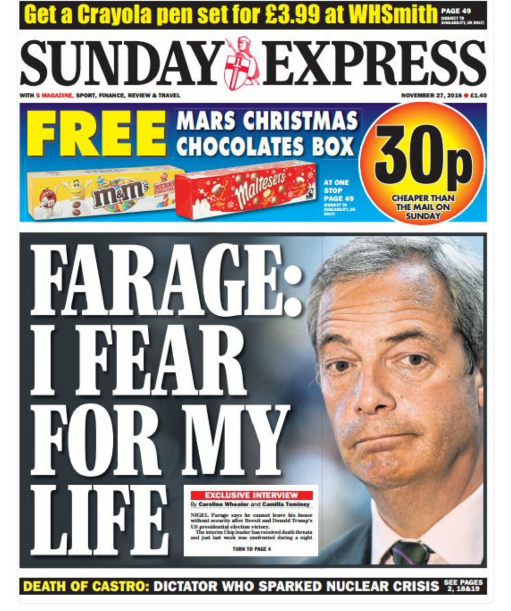 Jason_Spacey's tweet image. 'Man of the people' Nigel Farage needs security whenever he goes near people