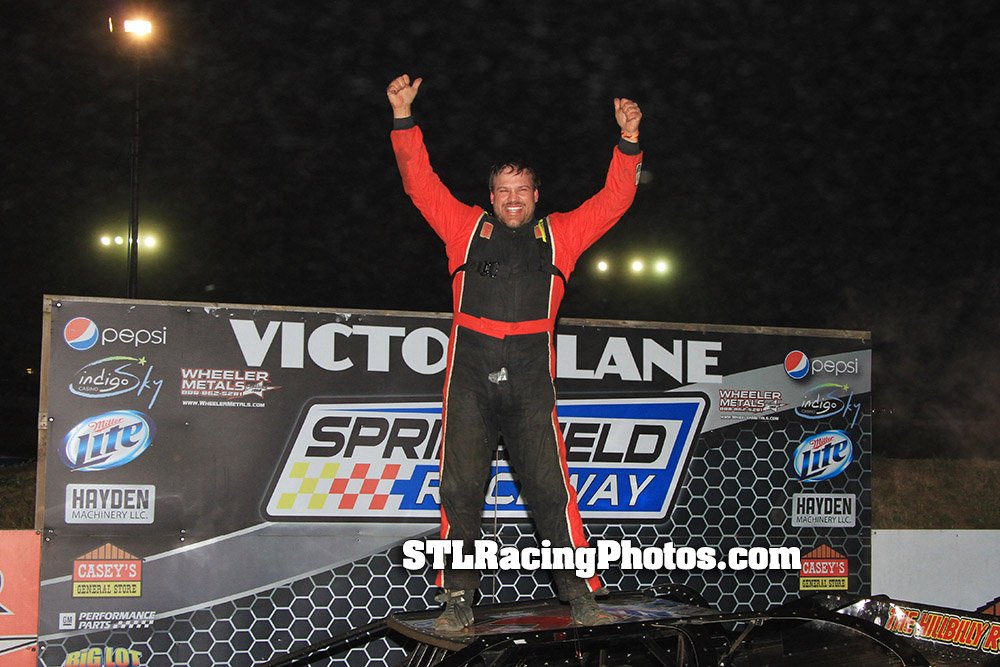 stlracing's tweet photo. Scott Crigler, Ken Schrader, JC Morton &amp; Grasyn Cox take Turkey Bowl wins at Springfield Raceway! - https://t.co/mGJXONQxio https://t.co/XoK1WLBNlf