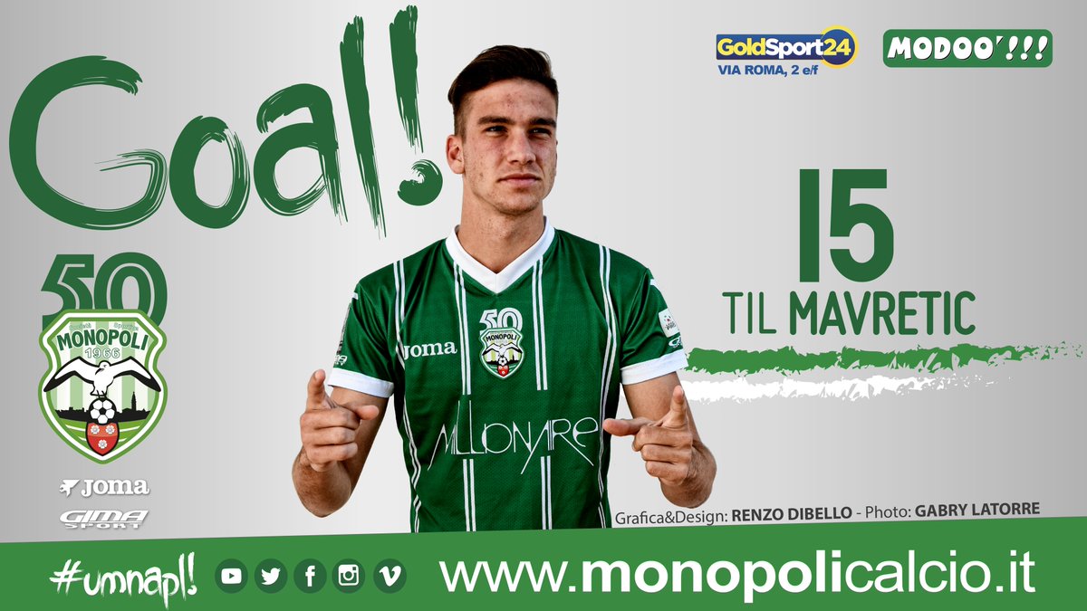 MonopoliCalcio's tweet photo. 42'st GOAL DEL MONOPOLI! Ancora Mavretic che riapre il match!
#GOAL #MELFIMONOPOLI 3-2 #MELMON #LEGAPRO https://t.co/tIf7DZKFy7
