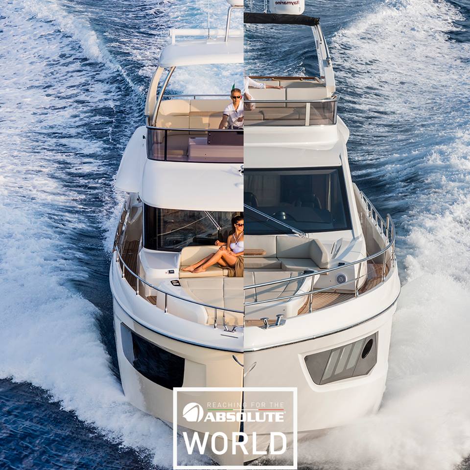 AbsoluteYachtHK's tweet photo. Absolute throws the gauntlet to the excellence lovers! #Navetta52 and #72Fly: two faces of the Made in Italy. Visit at #MarinaCove Boat Show https://t.co/iVCGi4ml5I