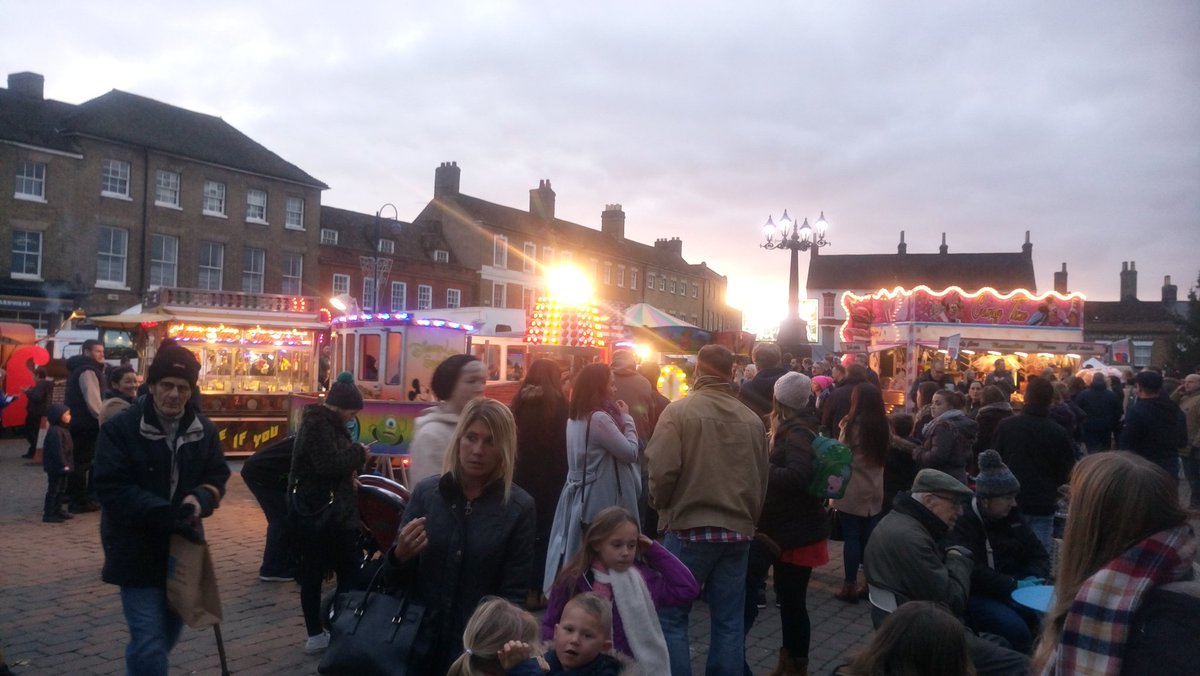 Fantastic event at St Neots Christmas Lights Switch On. Lights on at 5pm followed by fireworks. #stneotschristmaslights