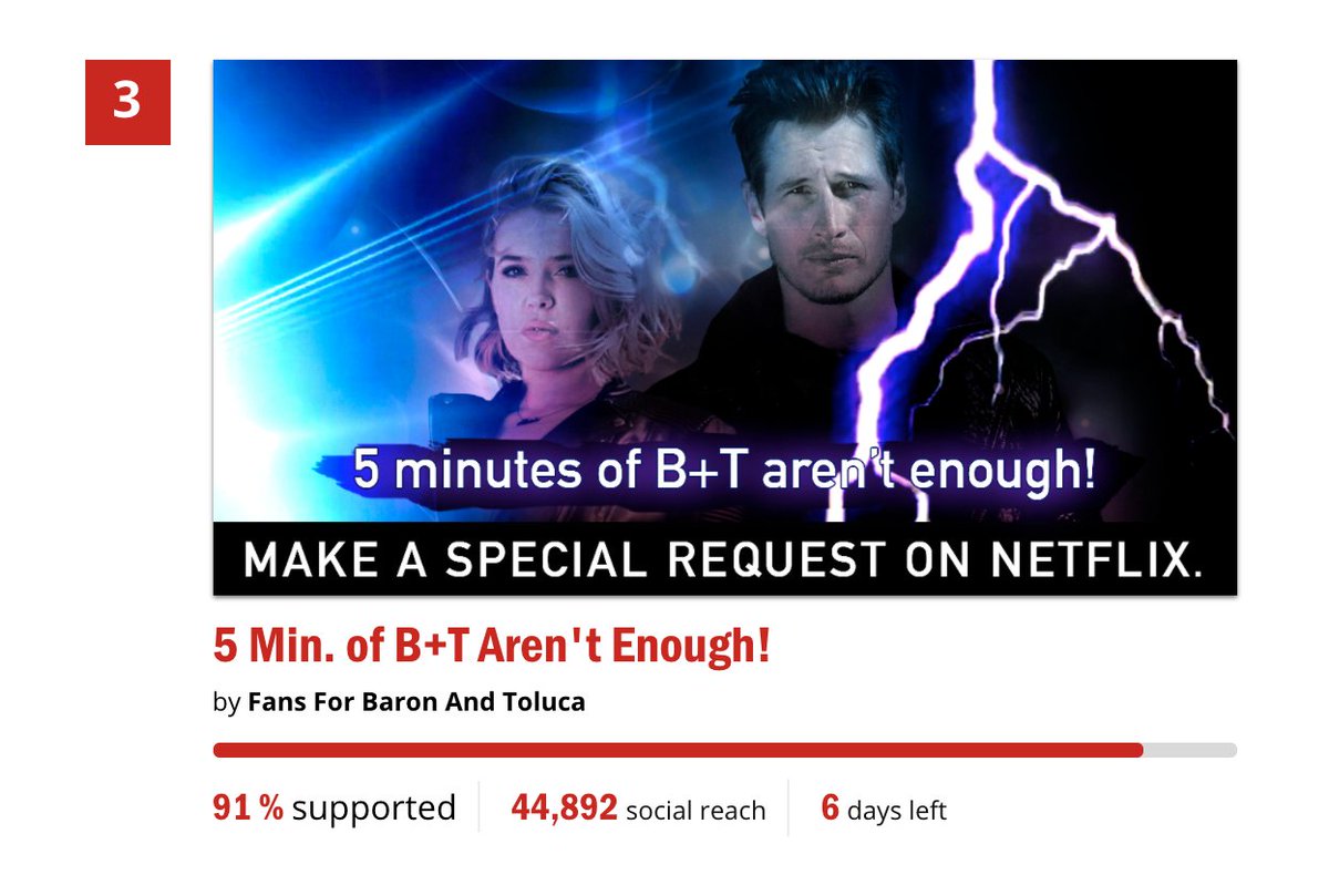 crashdowncom's tweet photo. 5 min of #BandT Aren't Enough is listed on the THUNDERCLAP main page! #NETFLIXforBandT #MajandraDelfino #BrendanFehr https://t.co/lP1svXETPv
