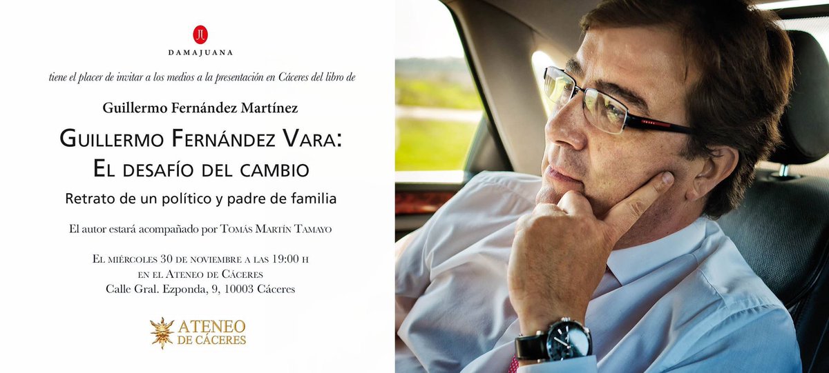 Miércoles 30. Ateneo Cáceres #ElDesafioDelCambio <a href="/EDDC_libro/">El desafío</a> #TodoLibrosCáceres