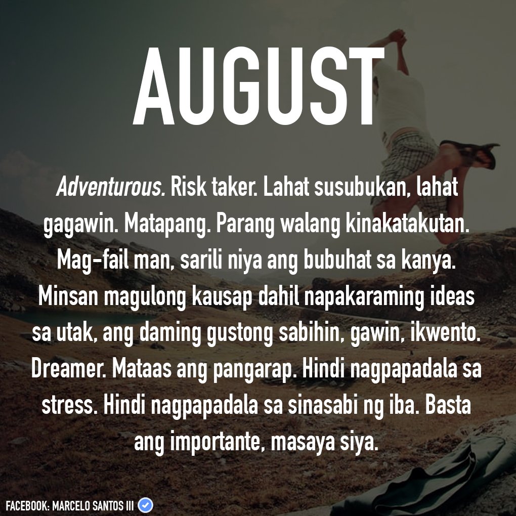 Marcelo Santos III on Twitter "August Babies Watch my hugot videos on Youtube