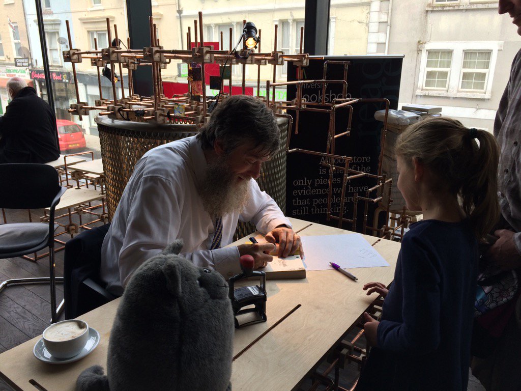 NotesandLetters's tweet photo. The brilliant @PhilipArdagh signing after his tremendous event @FstoneBookFest https://t.co/ZfoQ4g1CLH