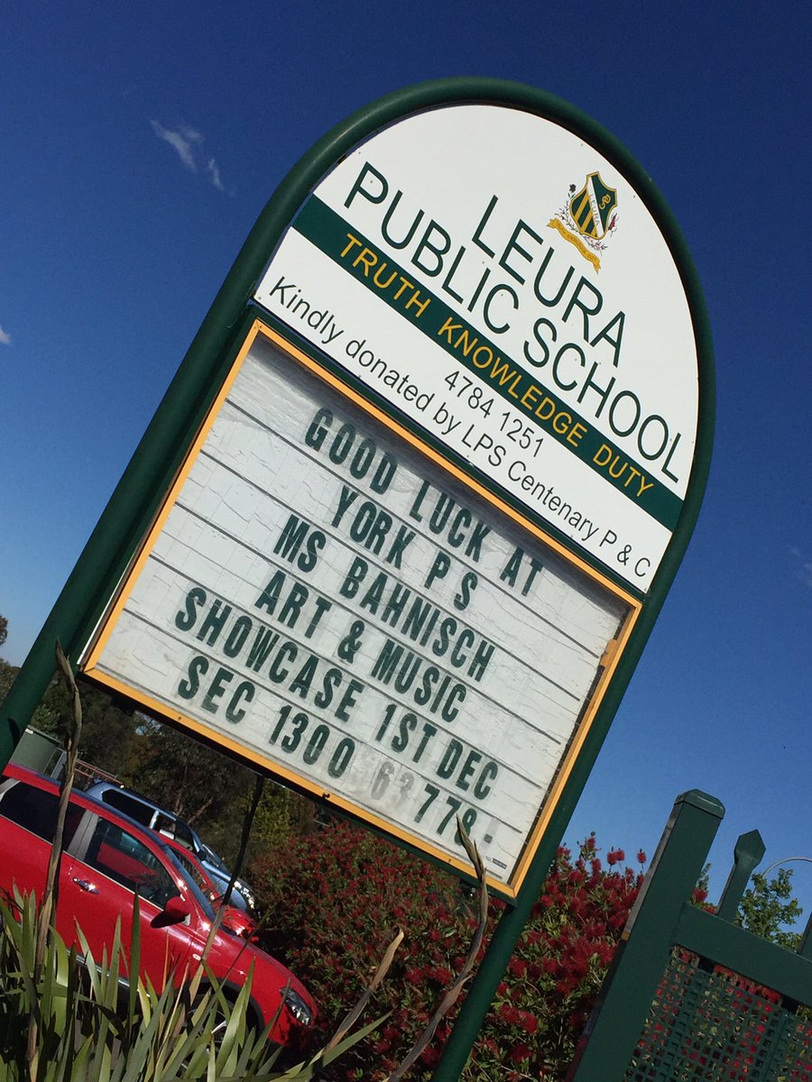 Good luck Ms Bahnisch. The Ss and staff <a href="/LeuraPS/">Leura Public School</a> are going to miss a fantastic and wonderful Principal.