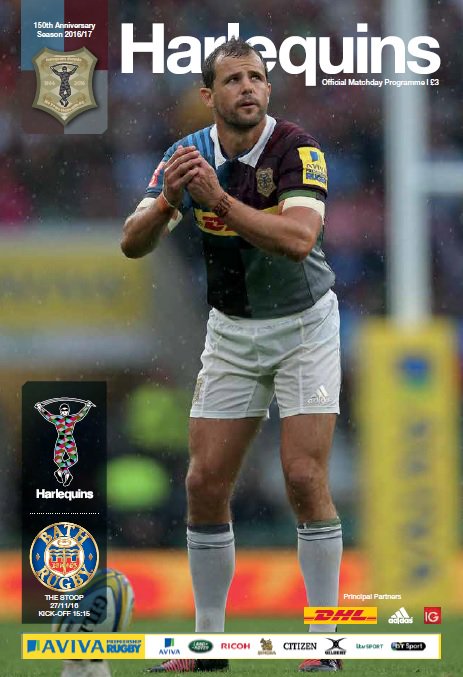 Harlequins's tweet photo. COMPETITION: To win a copy of today's programme signed by the cover star Nick Evans all you have to is re-tweet this post. Good luck! https://t.co/sVfgbkNZLV