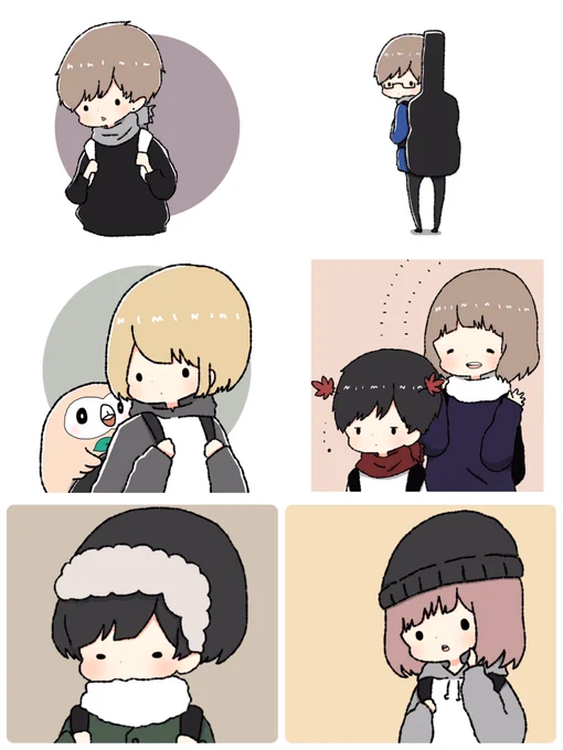 今週ミニキャラかけたなあって思ったらみんな黒リュックやった…どんだけすきなのかしら 