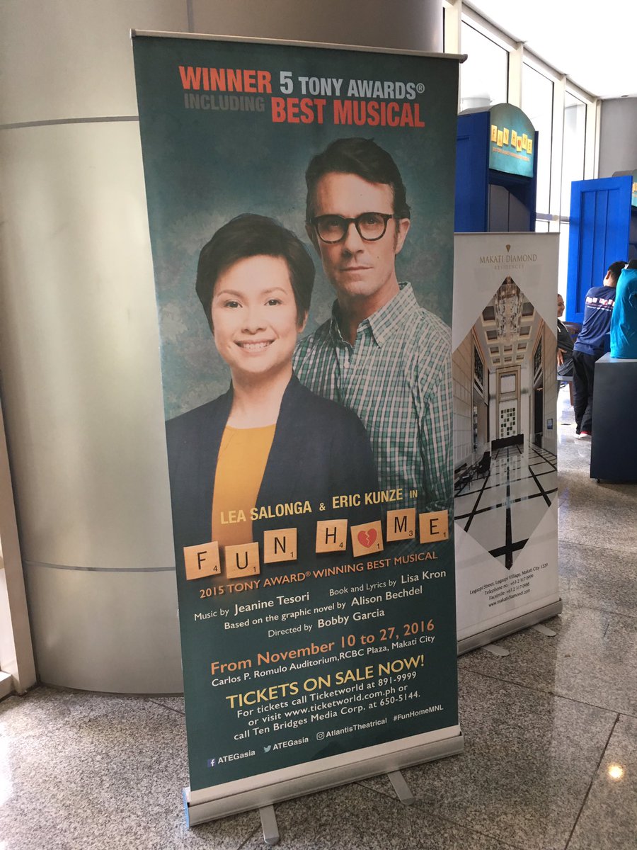 julian_ng's tweet photo. Thrilled I made it to #FunHomeMNL despite London jetlag for @MsLeaSalonga & the #beyondexcellent cast #tourdeforce #bravo @funhomemusical https://t.co/e8oW4Vjzae