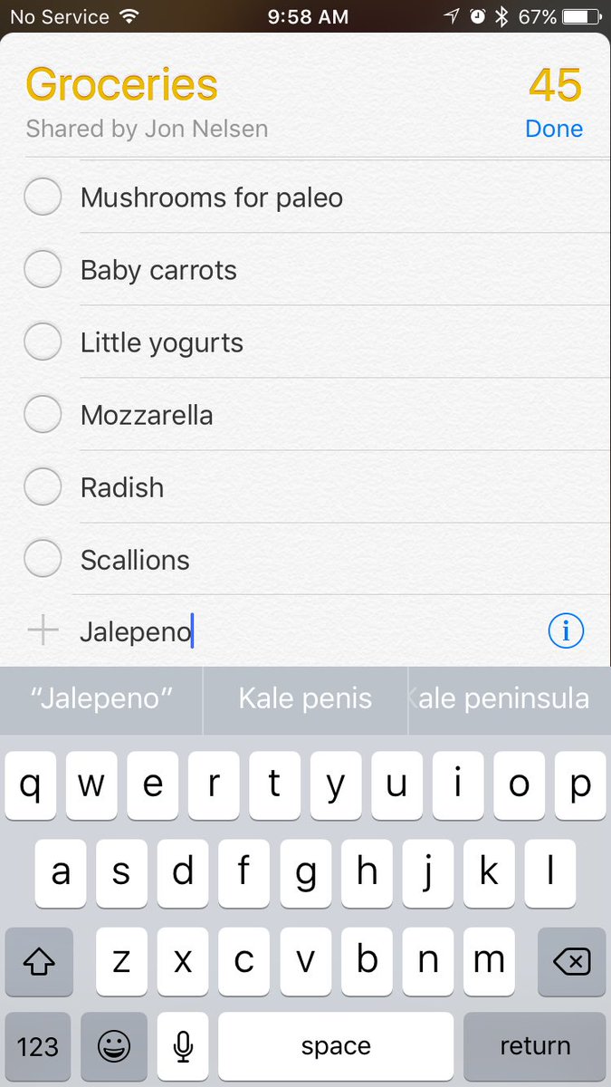 ecericamoe's tweet photo. #kale #groceries #autocorrect #predictedtext #wtfisakelepenis https://t.co/yAUHS08X8z