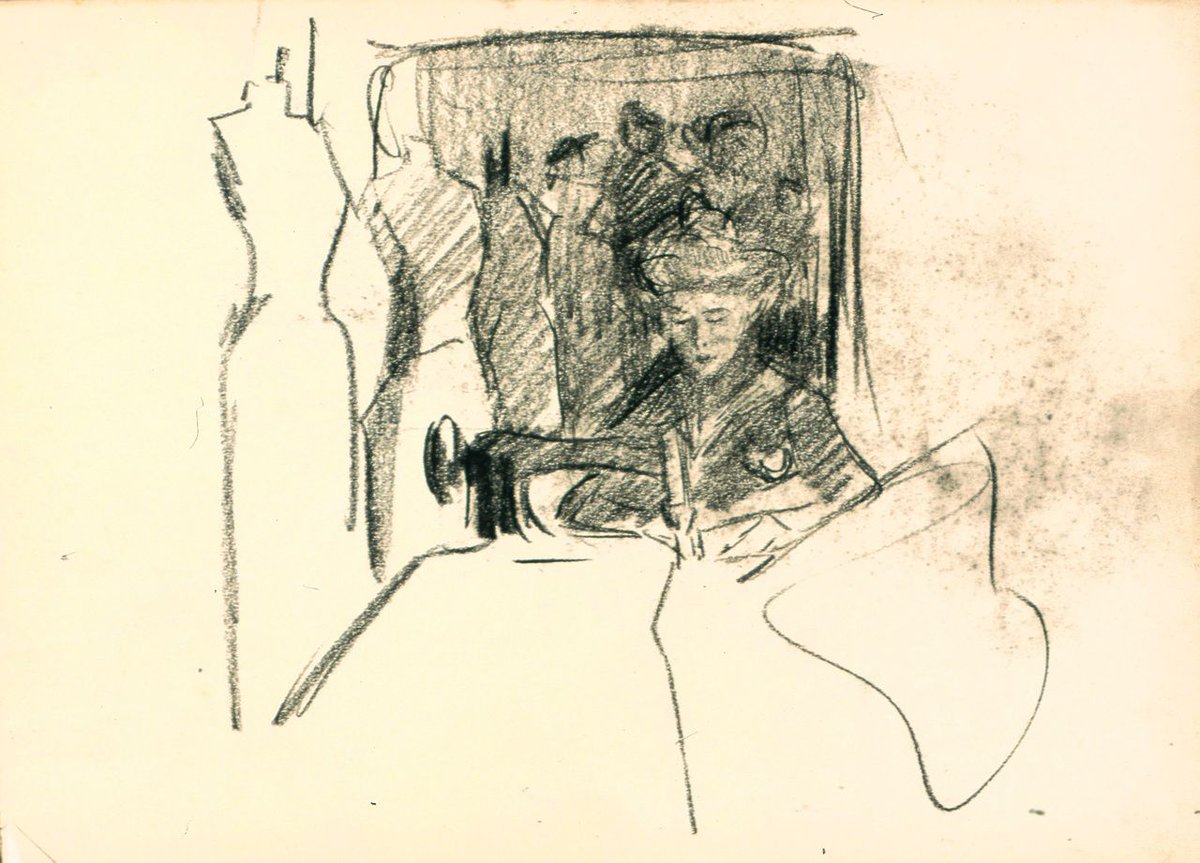 TEYLERS's tweet photo. In #Parijs raakte Isaac #Israels in de ban van #modehuizen en naaiateliers. Zou deze vrouw door hebben gehad dat ze door hem werd getekend? https://t.co/JMhdk5PLaw