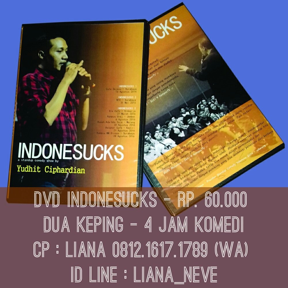 Kalian mau ketawa tentang segala sesuatu dari negeri ini? Bisa dapatkan dvd Indonesucks by <a href="/yudhit_c/">Yudhit</a> .Pembelian hub <a href="/liana_neve/">Liana Agustine</a>