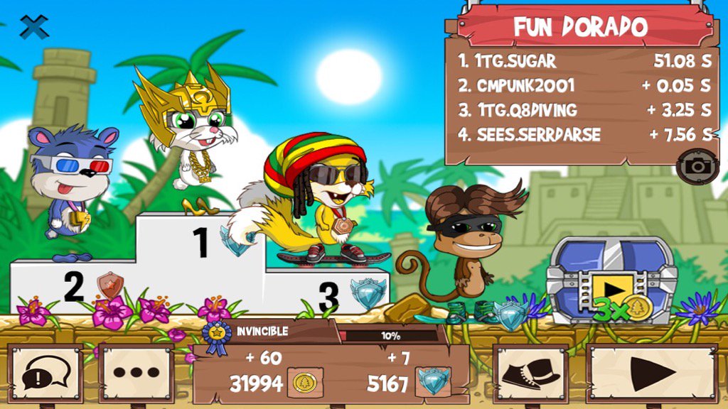 TG_SUGAR's tweet photo. I just beat a golden fox! #funrun2 #CmPunk2001 #Q8Diving #serrdarse https://t.co/kLCUTst8BY
