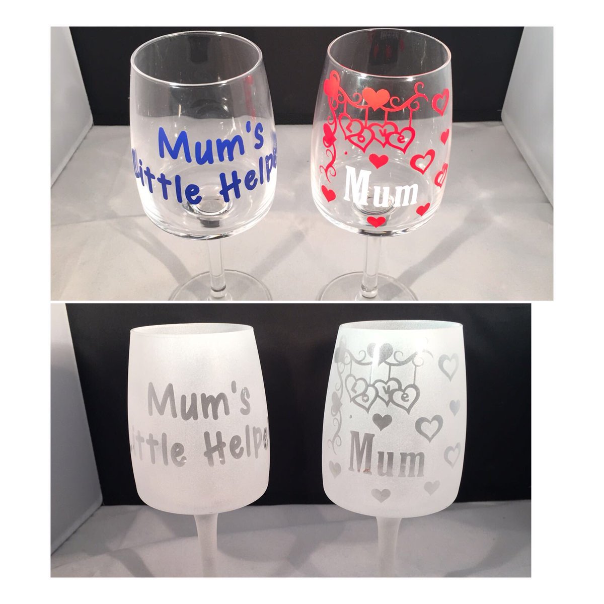 monkeydebris_c's tweet image. A bit of before and after.
Frosted wine glasses.
