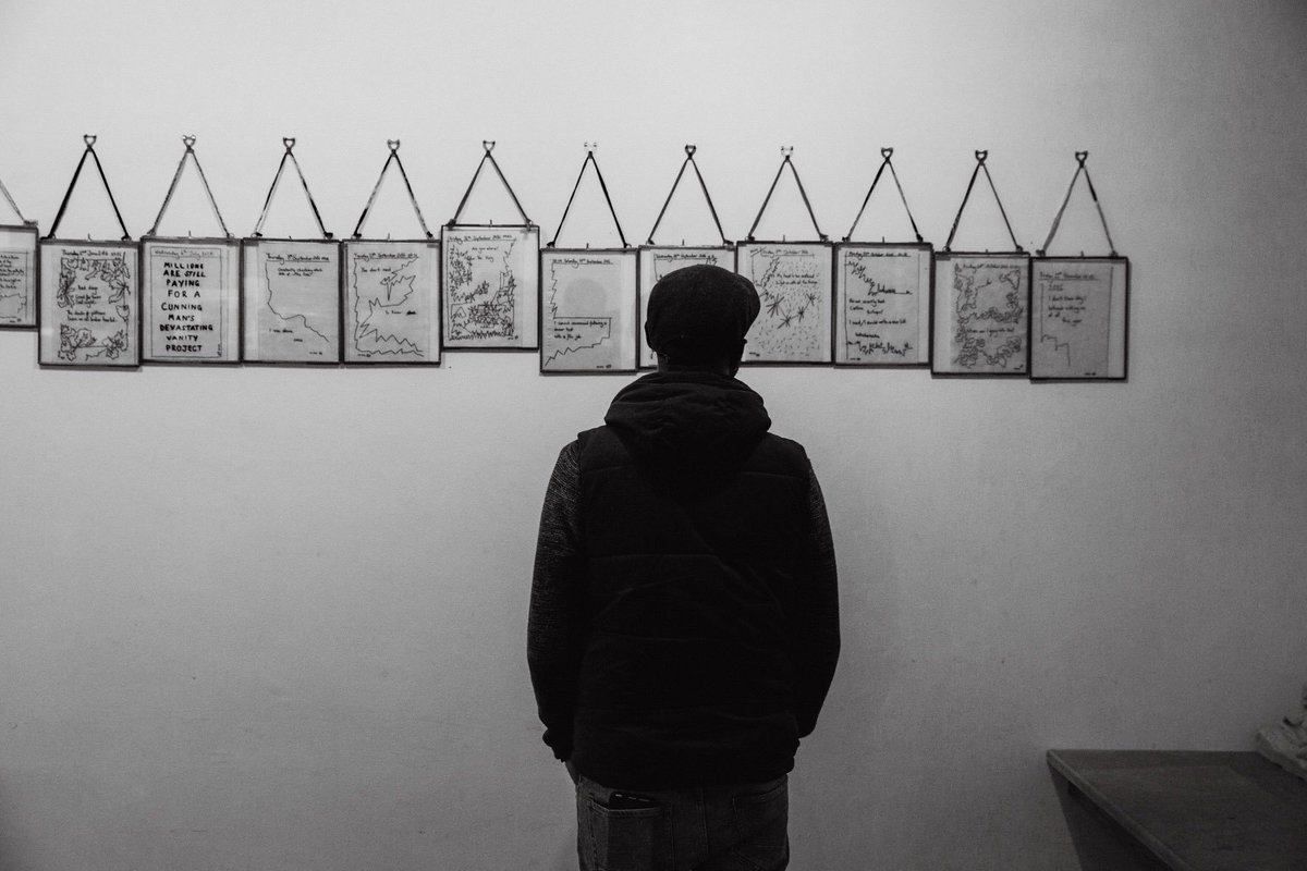 EllenJRogers's tweet photo. Norwich-folk if you have the time do see @jcswindells gorgeous show, a line up of painstaking and heartfelt embroideries of everyday ennui. https://t.co/mDilj3Aenx