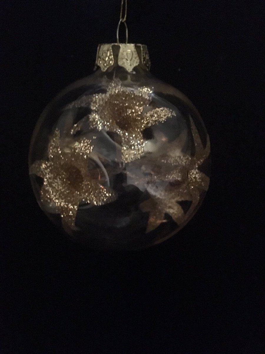 MoonBack2's tweet photo. Only 3 bell shaped and 2 round shape made no more will be being made , handmade blown glass baubles can be personalised feathers etc £6 each https://t.co/xalVJGdo49