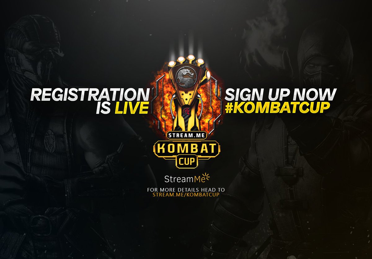 StreamMe's tweet photo. Week #6 Registration for the #KombatCup will be live until 4PM EST today.

DON'T WAIT, SIGN UP NOW!!!

https://t.co/q4BxGlvwm5 https://t.co/qViVdw4orv