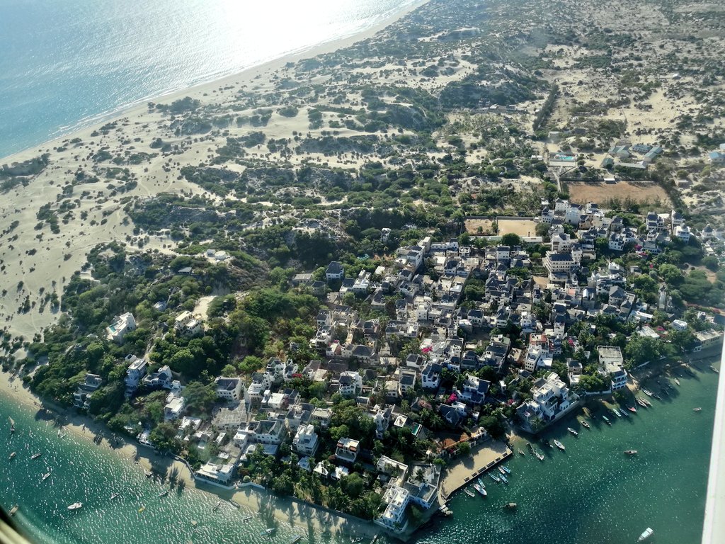 Aerial view of the historic village of Shela, situated at the end of a spectacular 14km long beach in Lamu. Photo by @MzansiGirl