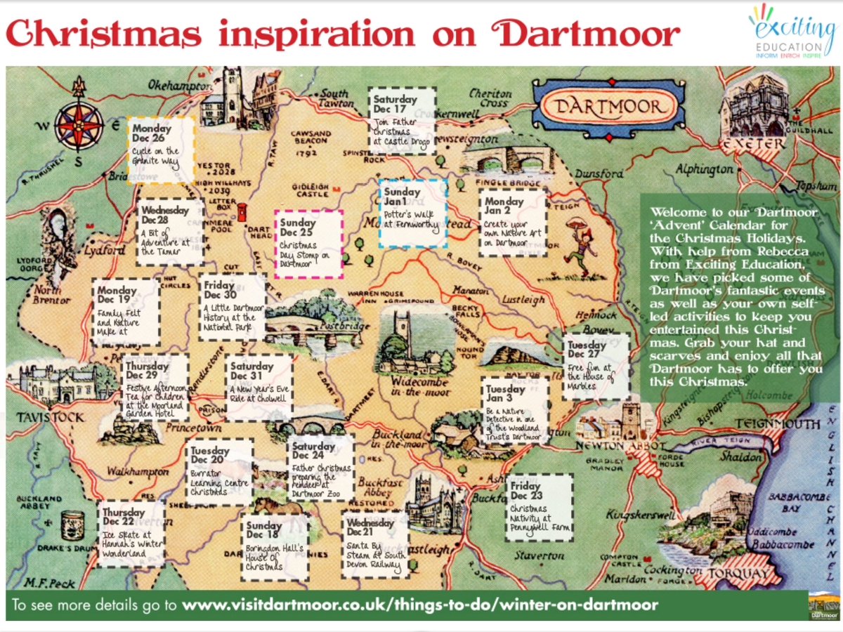 VisitDartmoor's tweet photo. Thanks to Visit DartmoorAmbassador Rebecca at @excitinged for this fab calendar 😄🎉 @VisitDevon @Devon_Hour #Dartmoor https://t.co/IjzoE0WG5r https://t.co/B7tx5FYRS3