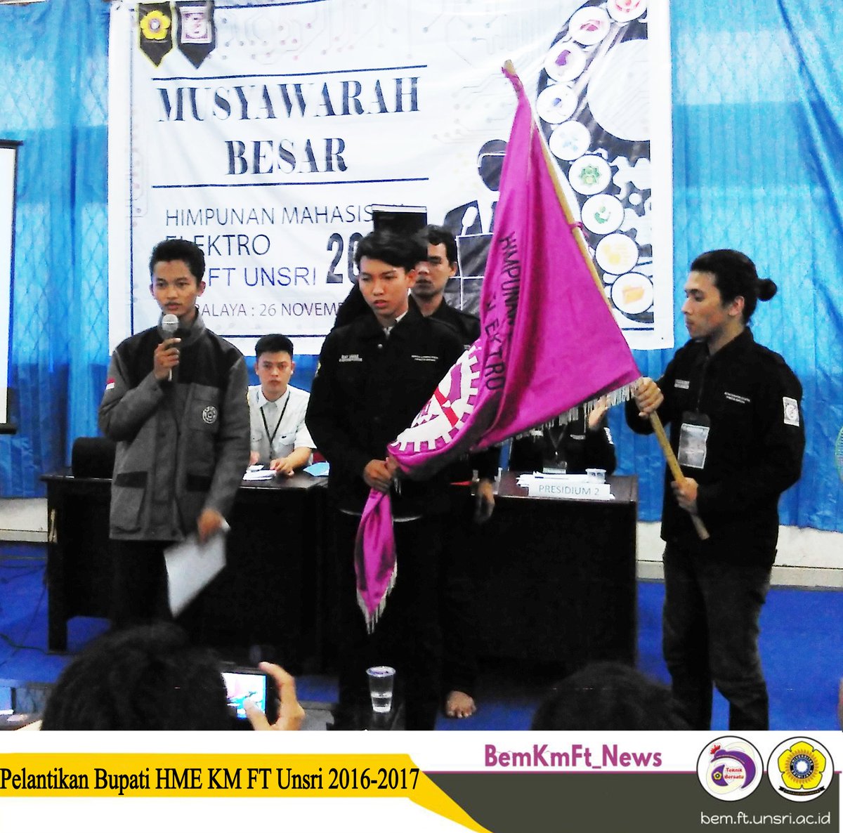 Hidup Mahasiswa!!! Teknik Bersatu!!! Selamat dan sukses 
Saudara

Beny Bahar
Sebagai 
Bupati HME KM FT Unsri 2016-2017

#MenujuKMFTGemilang