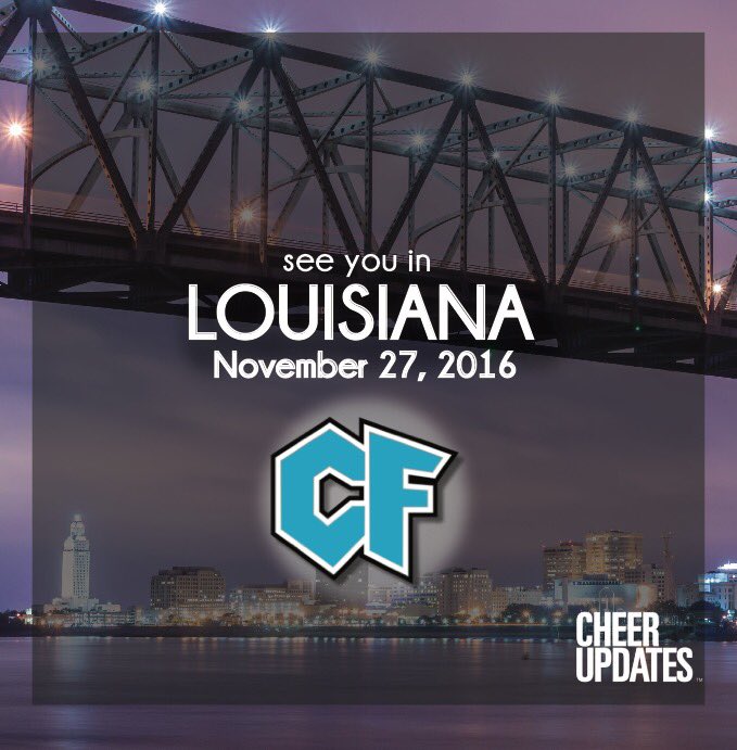cheerUPDATES's tweet image. Good morning Baton Rouge, LA - excited to spend the day with @LACheerForce 💙