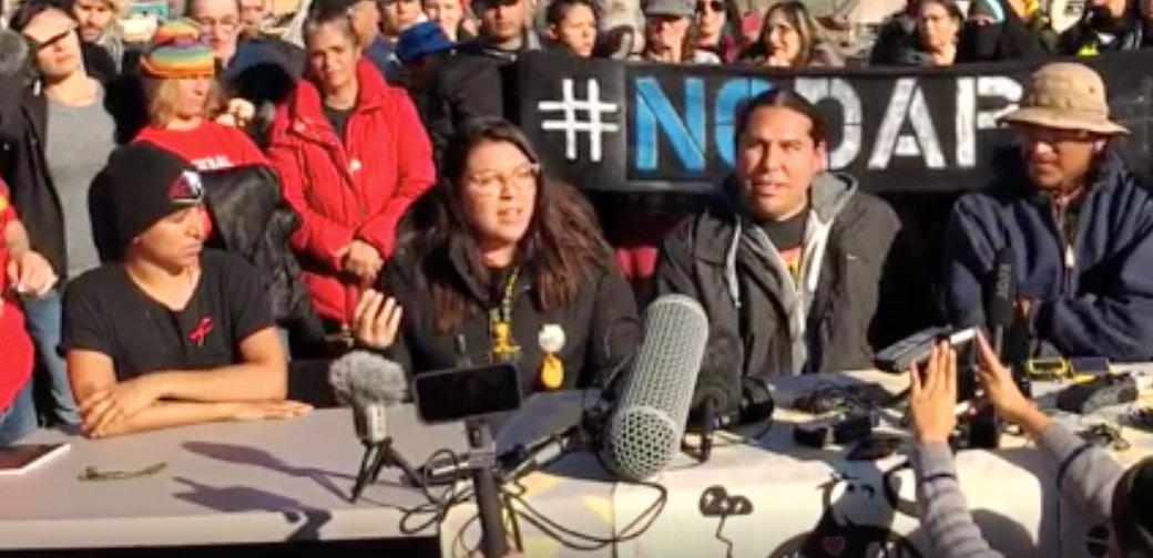 IENearth's tweet photo. 'We're taking our languages, our culture &amp; nobody will ever take that away from us again.What yr seeing is a resurgence of our power'#NoDAPL https://t.co/3eQVygDPOv
