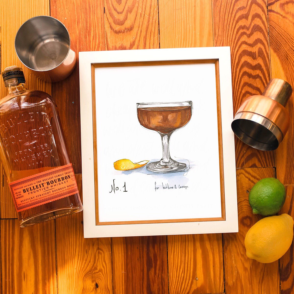 Number #1 (of 7) hand illustrated print at @bittersoutherner. Great work, <a href="/krista_lark/">Krista Lark Slater</a>! 🍸bsgeneralstore.com/collections/pr…