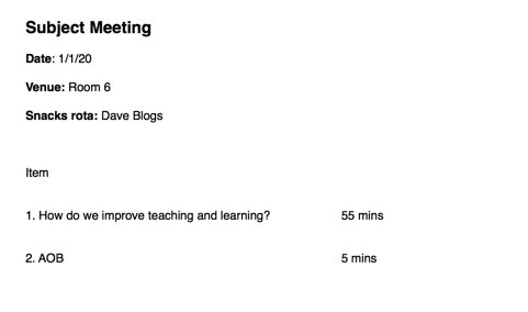 _theteachr's tweet image. #SLTchat Every subject meeting agenda should be like:
