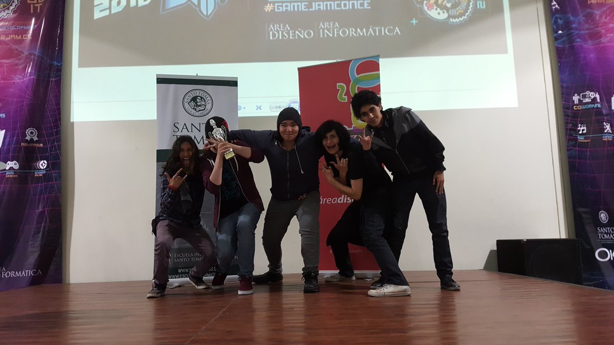 ppinacho's tweet photo. Alumnos de 1er año de ingeniería informática en #GameJam2016, felicitaciones por el 3er lugar!! @tupuedesconce @SantoTomasConce https://t.co/jCYn2BckEH