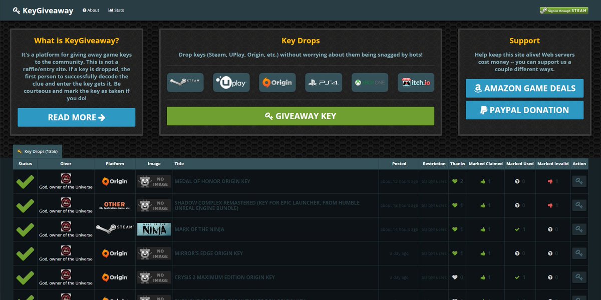 gamingio's tweet photo. Check out our partner site, https://t.co/aoyouDi1zl for winning and gifting game keys! @KeyGiveaways #giveaway #gaming #free https://t.co/jAOmLLAtHt
