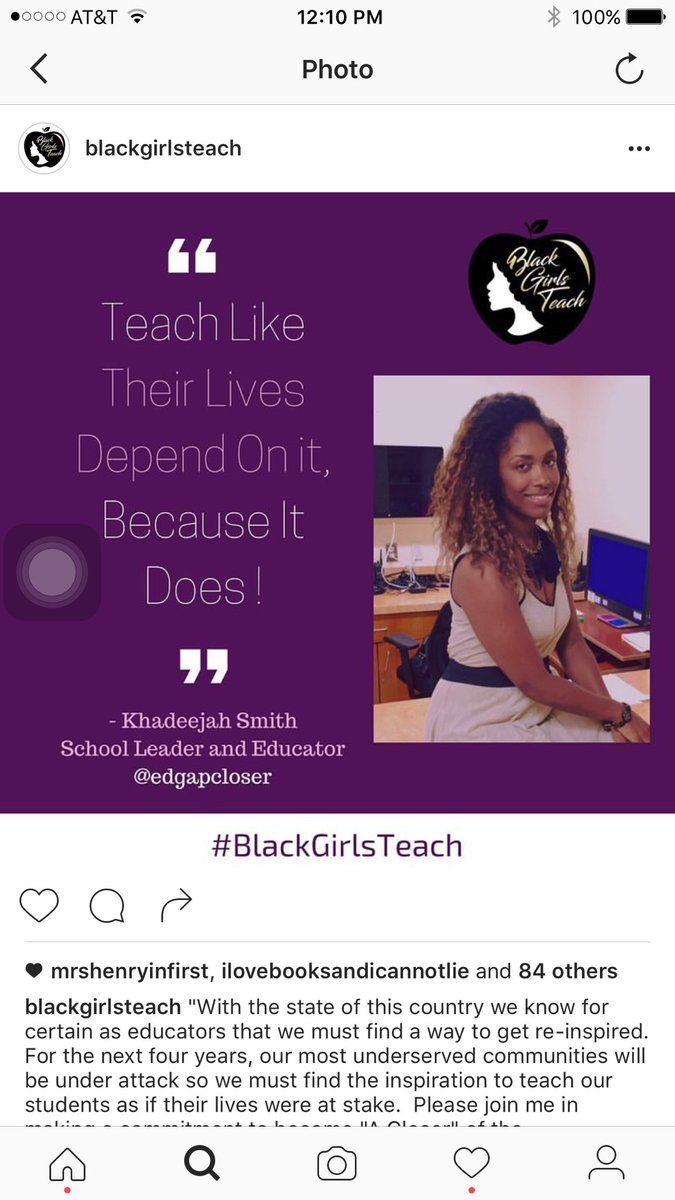 TeacherVKnight's tweet photo. I'm a part of an amazing group #blackgirlsteach and many meme era share inspirational quotes! Here's one of my faves! #itmatters #136udlcur https://t.co/uNn9S1gIId