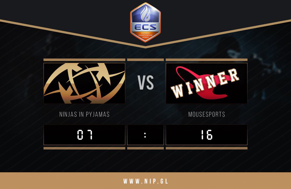 NIP's tweet image. .@mousesports ties the series after a 16-7 win on Dust 2. 

#GONINJAS #ECS2