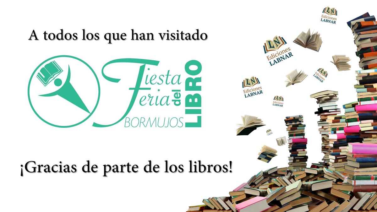 EdicionesLabnar's tweet photo. ¡Gracias a todos los que se han pasado por Feria del Libro de Bormujos!
@FLBormujos 
#yoleo
#labnarianos https://t.co/JciWGpRubY