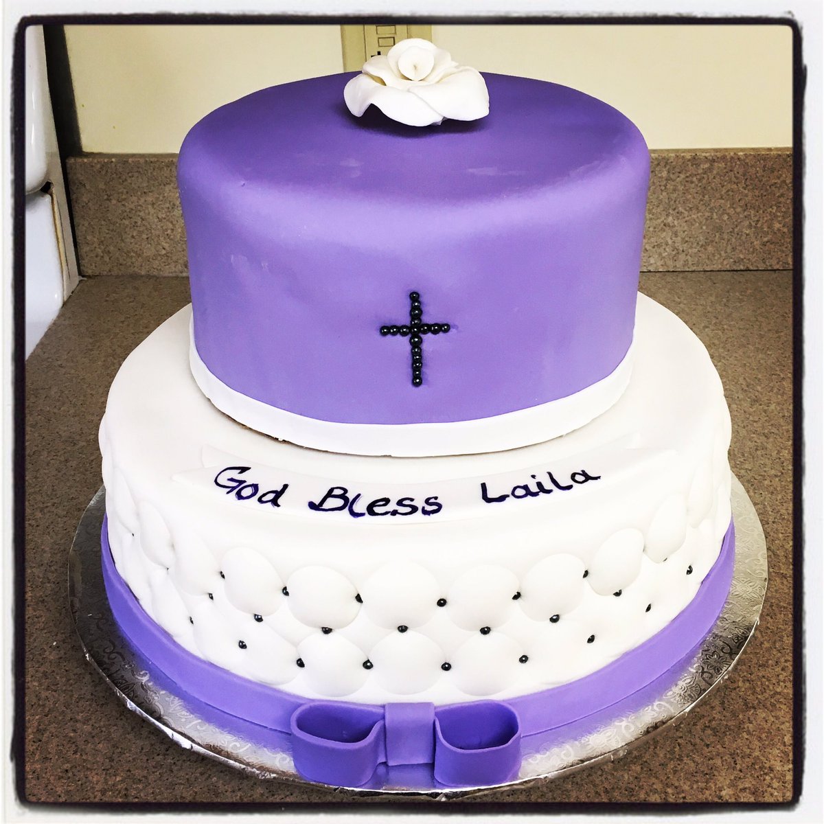 cluscakes's tweet photo. #baptism #christening #cake #baby #lilac #bow #flower #cross #cluscakes https://t.co/hTQUIJ4aoT