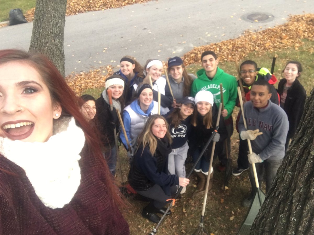 Octagon members enjoy the fall weather raking leaves 🍃 🍁🍂 HUGE thanks to all that showed up!!