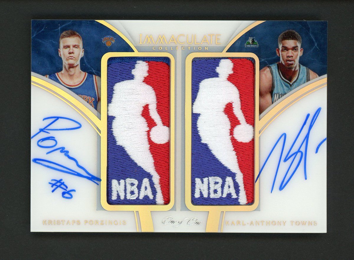 PriceGuideApp's tweet image. A dual Auto/Logoman Porzingis/KAT @PaniniAmerica Immaculate 1/1 sold last week &amp;amp; makes the Top Selling NBA Card List priceguideapp.com/basketball/mos…