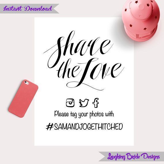 LaughingBride's tweet photo. Social Media Sign Hashtag sign Share the Love https://t.co/cPYPs0I7SW #etsy #wedding #socialmedia #hashtagsign #weddingsign #signage #photos https://t.co/o8GbHWuS4P