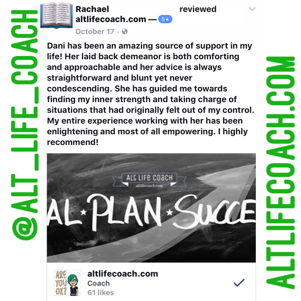 Alt_Life_Coach's tweet photo. Being a #LifeCoach is so rewarding. My clients inspire me to keep my mind open, inquisitive, and honest.
#GoalPlanSuccess #5StarReview #RT https://t.co/5YF5Bv7GdV