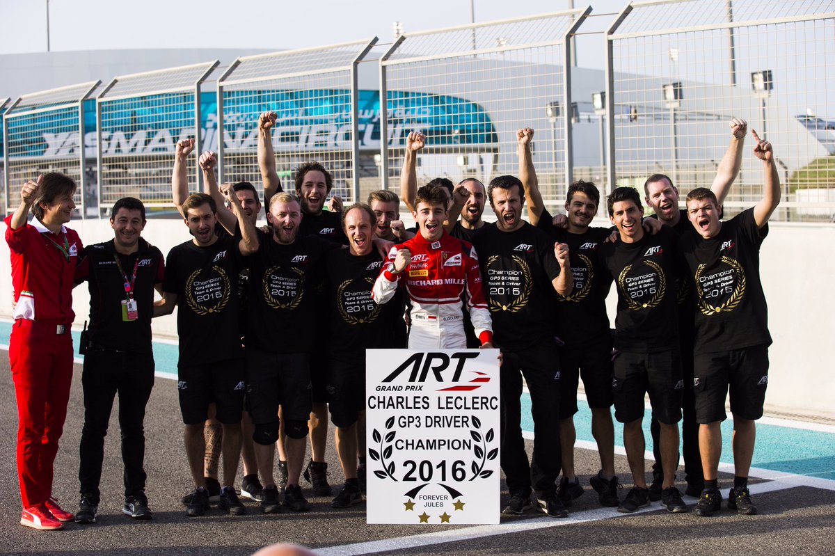 Charles_Leclerc's tweet photo. I would like to thanks all @ARTGP for giving everything until the end and help me to win this title. An amazing team with amazing people. https://t.co/nO4gCpUGxd