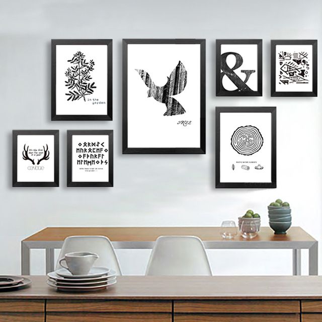 {Idée Déco #22} 👉 Patchwork de cadres Black&amp;White ! #InteriorDesign #Inspiration #DigitalArt