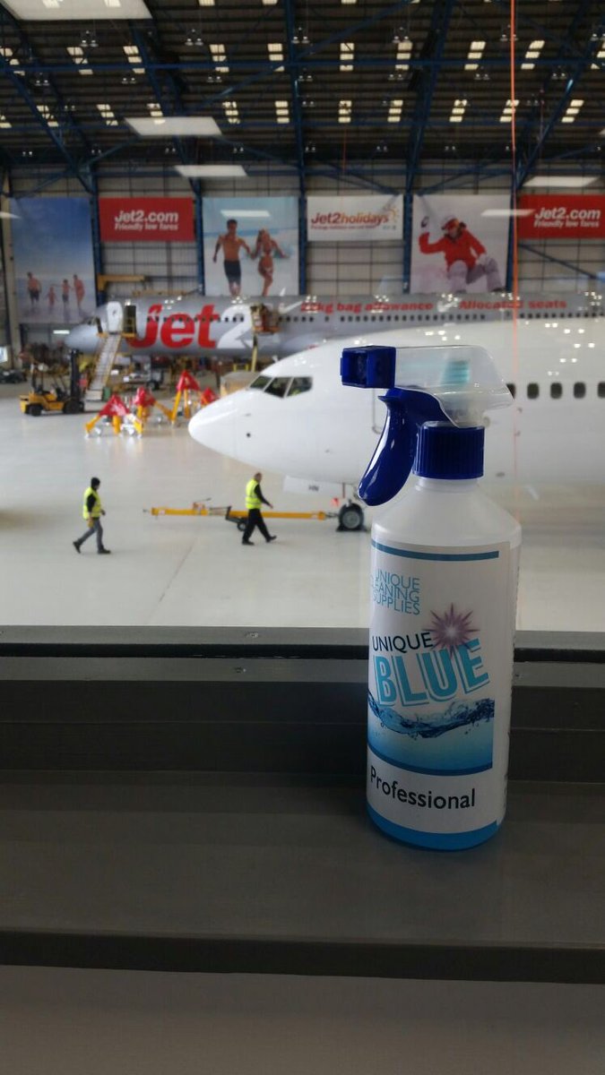 chemicouk's tweet image. Our customers only use the best products when it comes to cleaning! (Thanks @unique_clean for the photo) #UniqueBlue #OfficeCleaning #Jet2